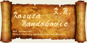 Košuta Mandoković vizit kartica